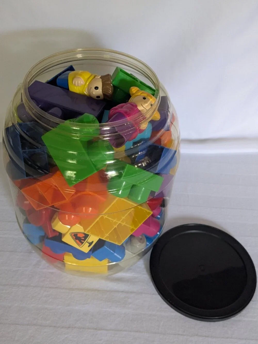 Barrel of Mega Bloks Building Bloks for Beginning Builders Ages 1+